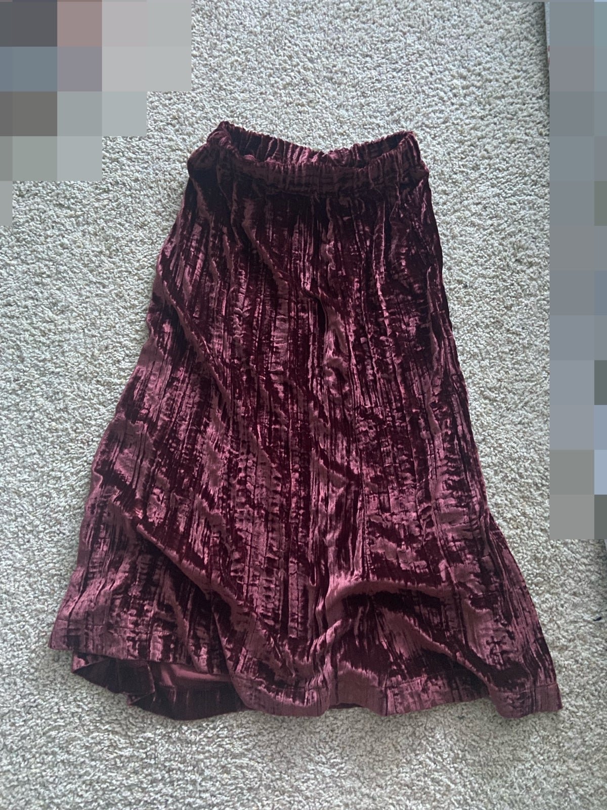 Velvet Black and Red maxi skirt bundle