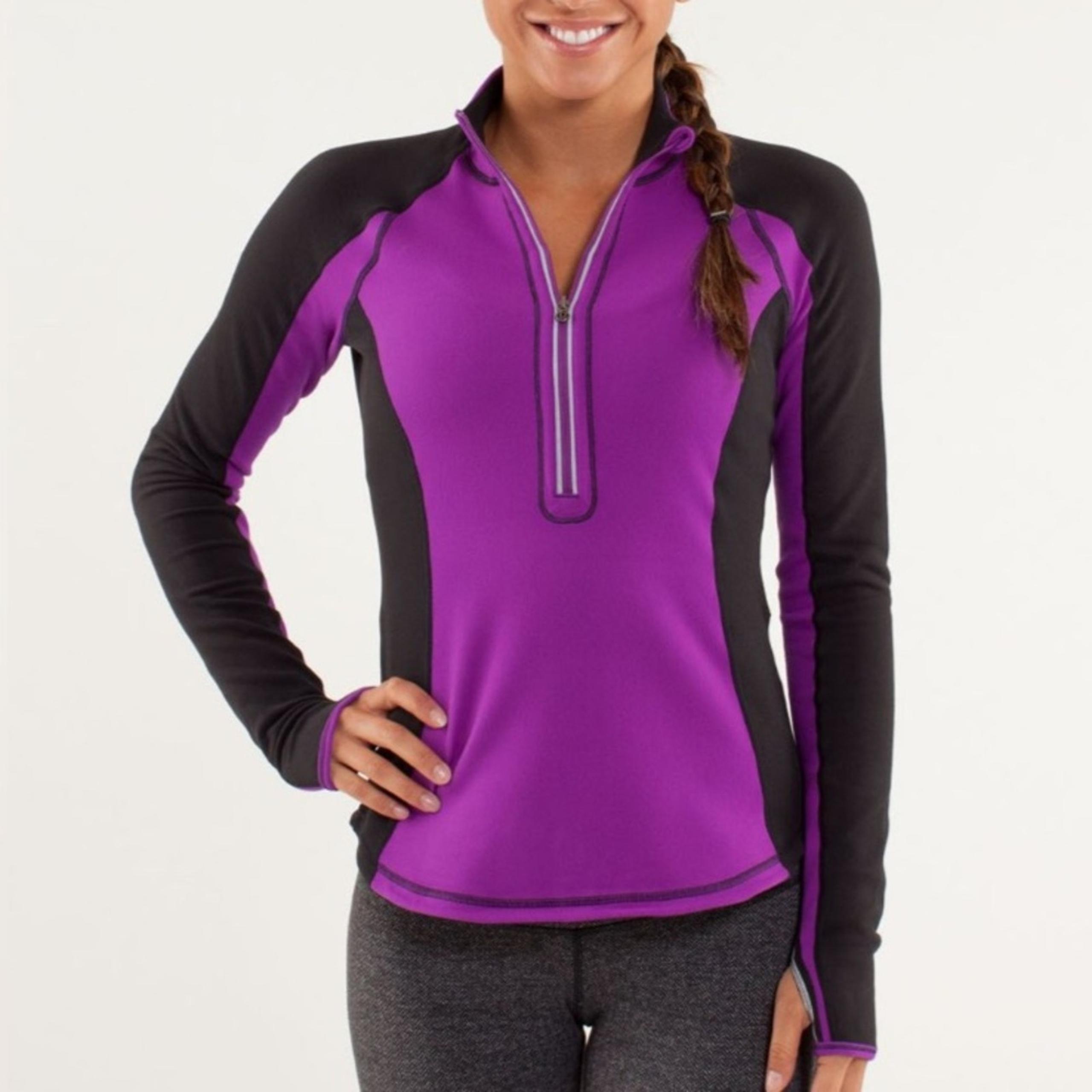 Lululemon Run U-Turn Pullover Violet/Black XS