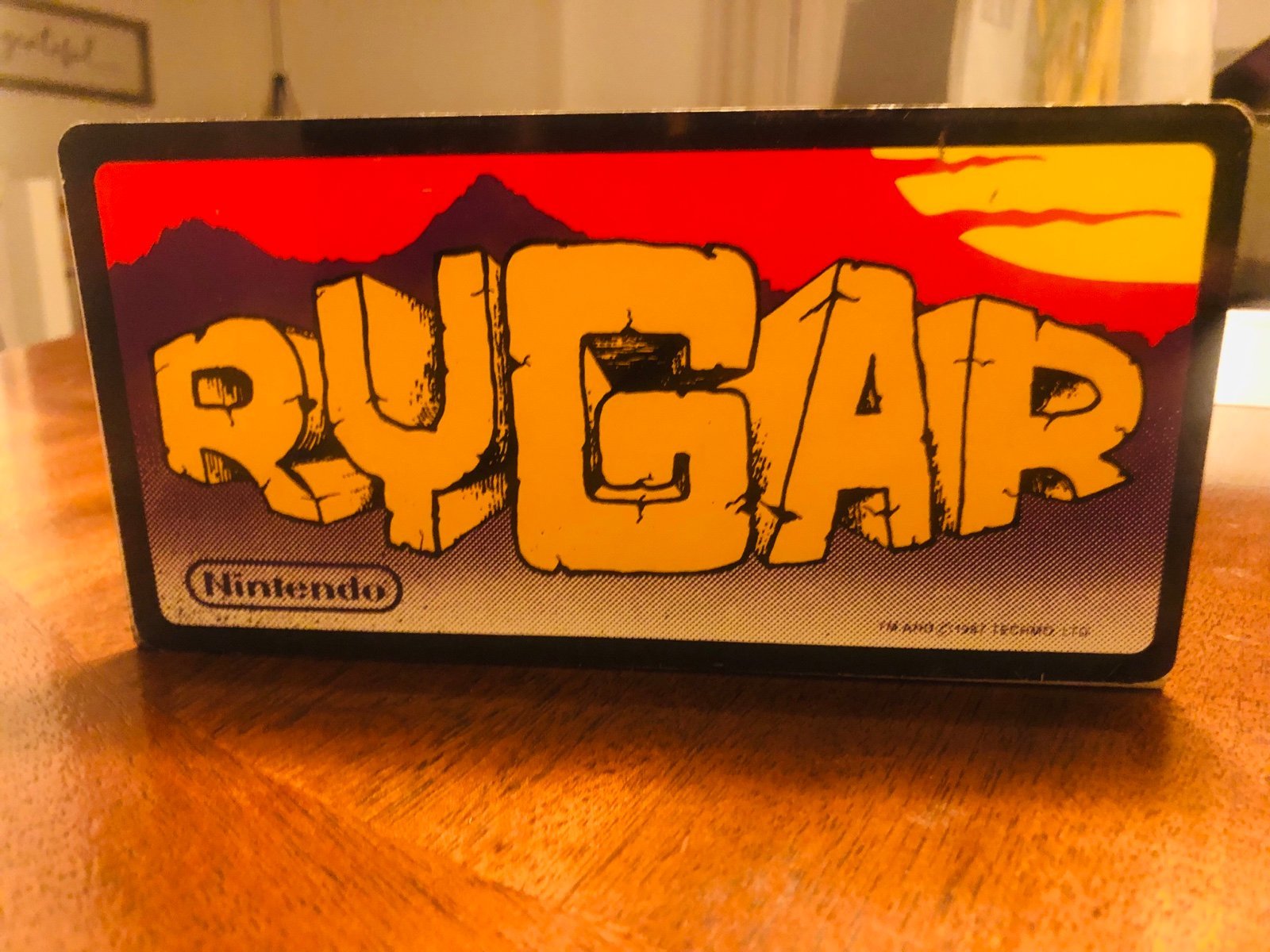 Rygar Nintendo playchoice 10 metal arcade Topper