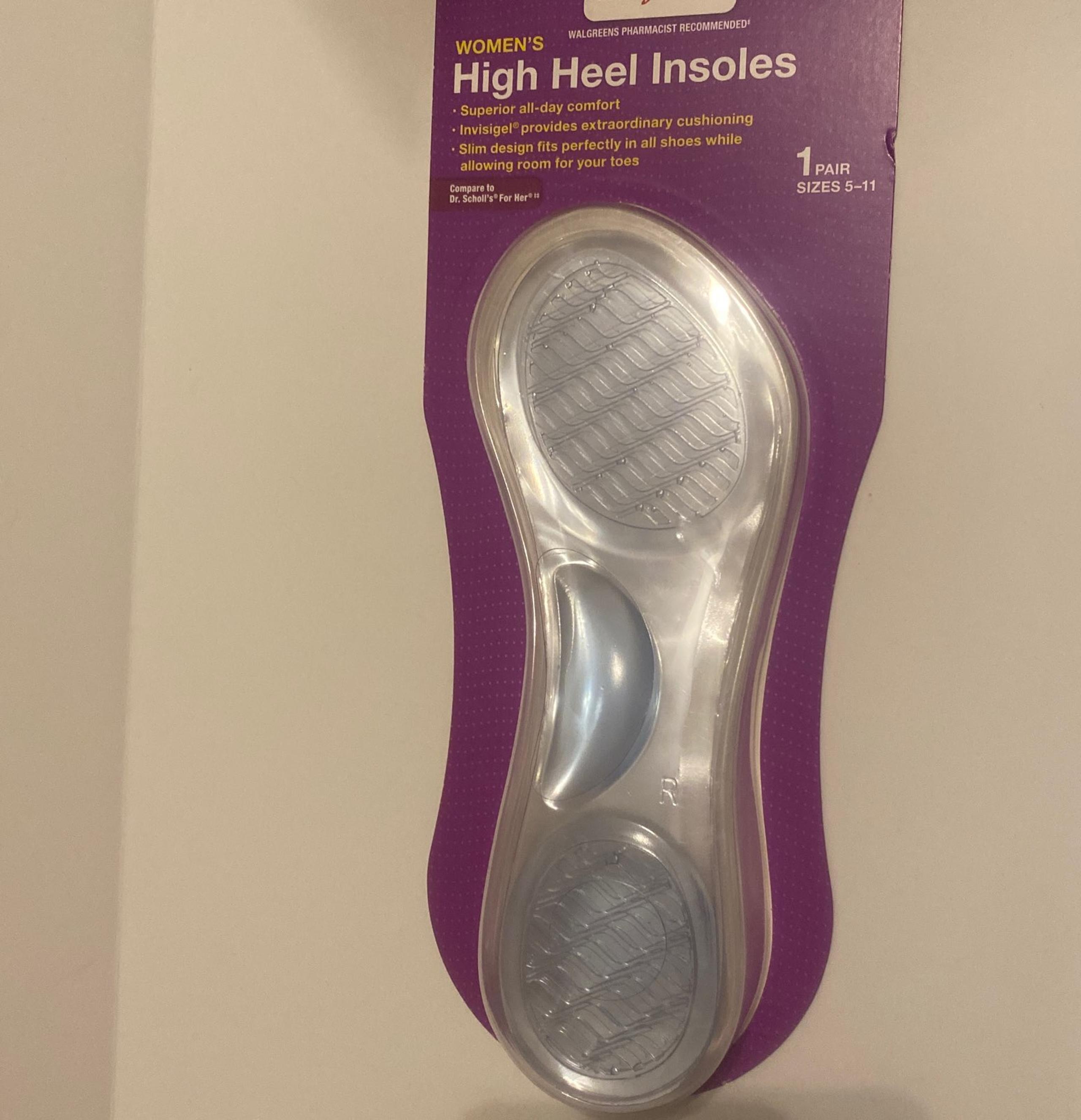 Women's shoe and high heel insoles