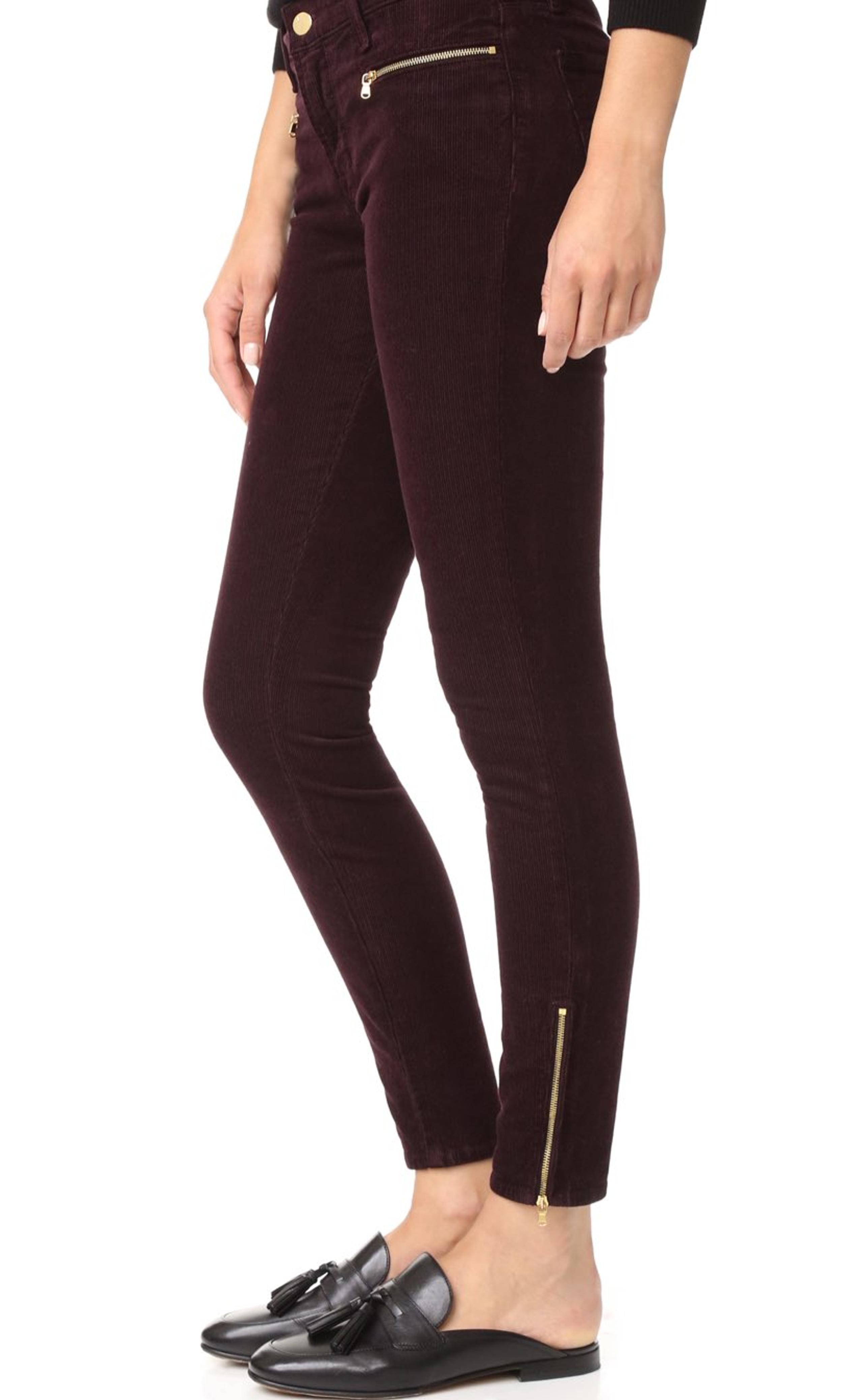 J.Brand Iselin Skinny Corduroys Blackber