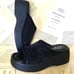 Free People Molly Platform Slide Sandal Black Suede Rubber