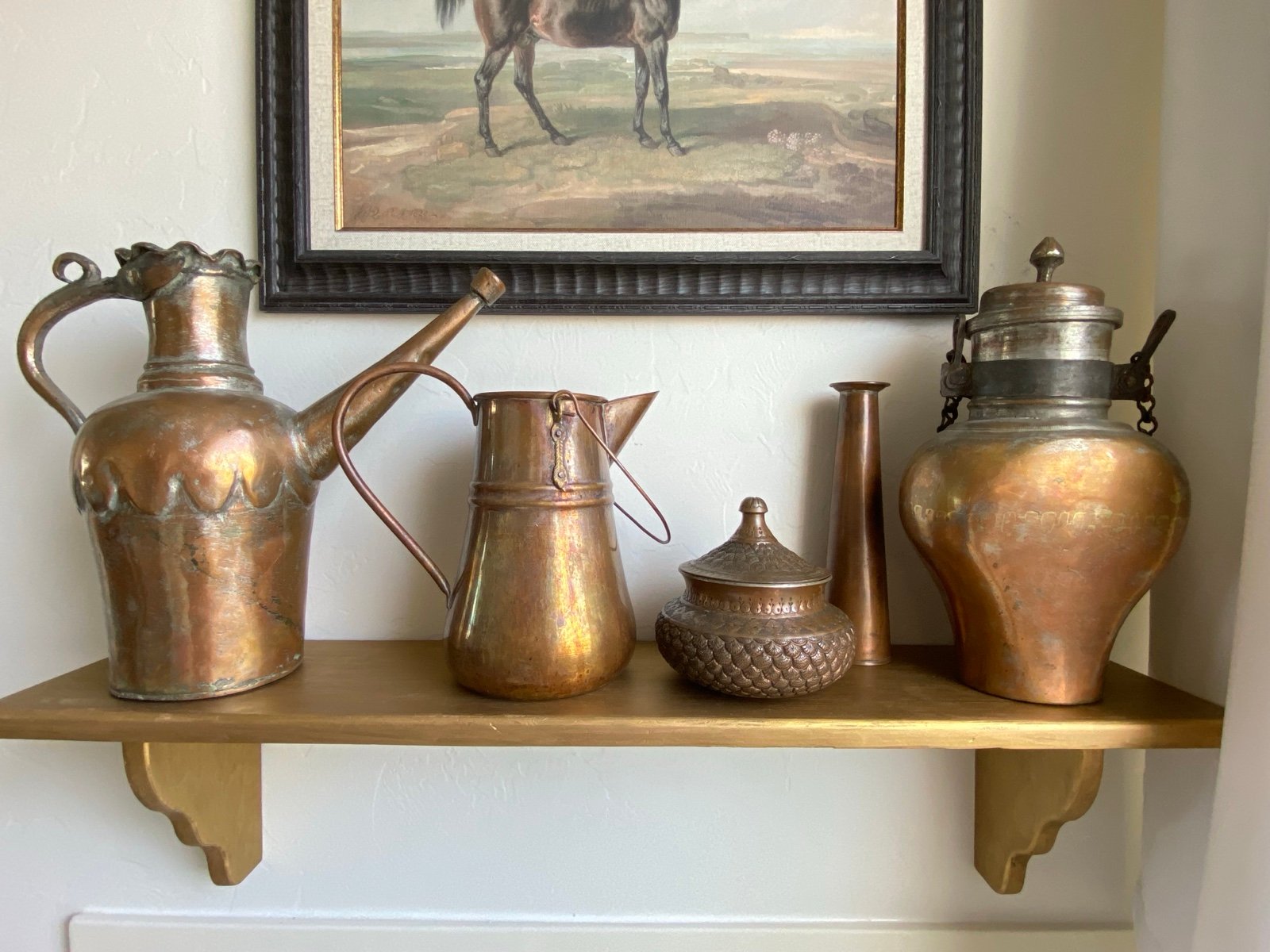 Vintage Copper Hanging Jar With a Lid