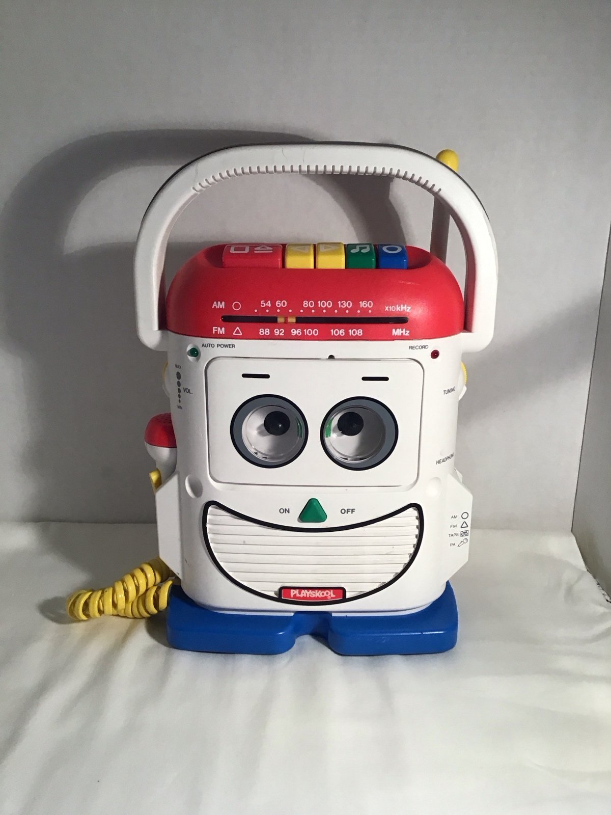 VINTAGE PLAYSCHOOL “AS IS “ROCKIN ROBOT AM/ FM CASSETTE TAPE PLAYER