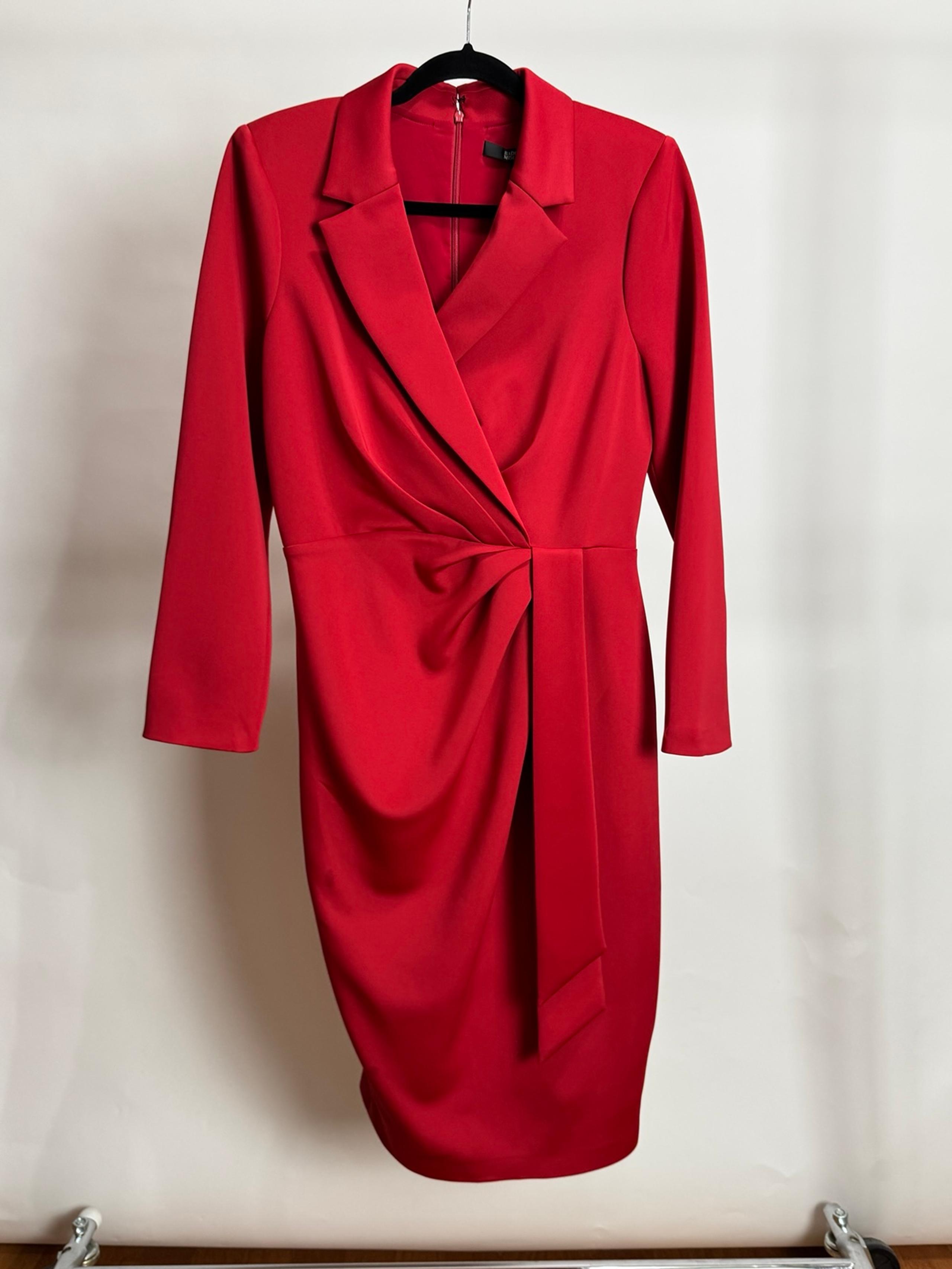 Badgley Mischka Pleated Crepe Dress (Knee length/Midi)