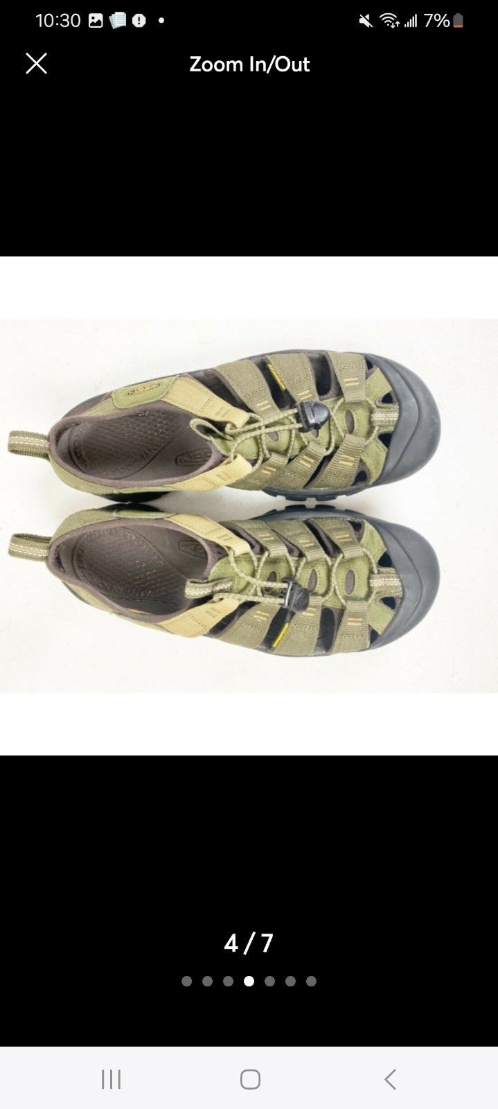 Men's Size 8.5 Newport Hydro Sandal - Dark Olive/Antique Bronze
