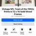 NFL Football Team of the 1950s Vintage Prints in 12 x 16 Solid Wood Frames