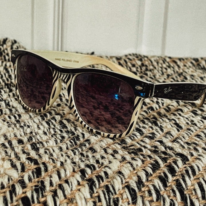 90s Zebra Ray Bans Sunglasses Women