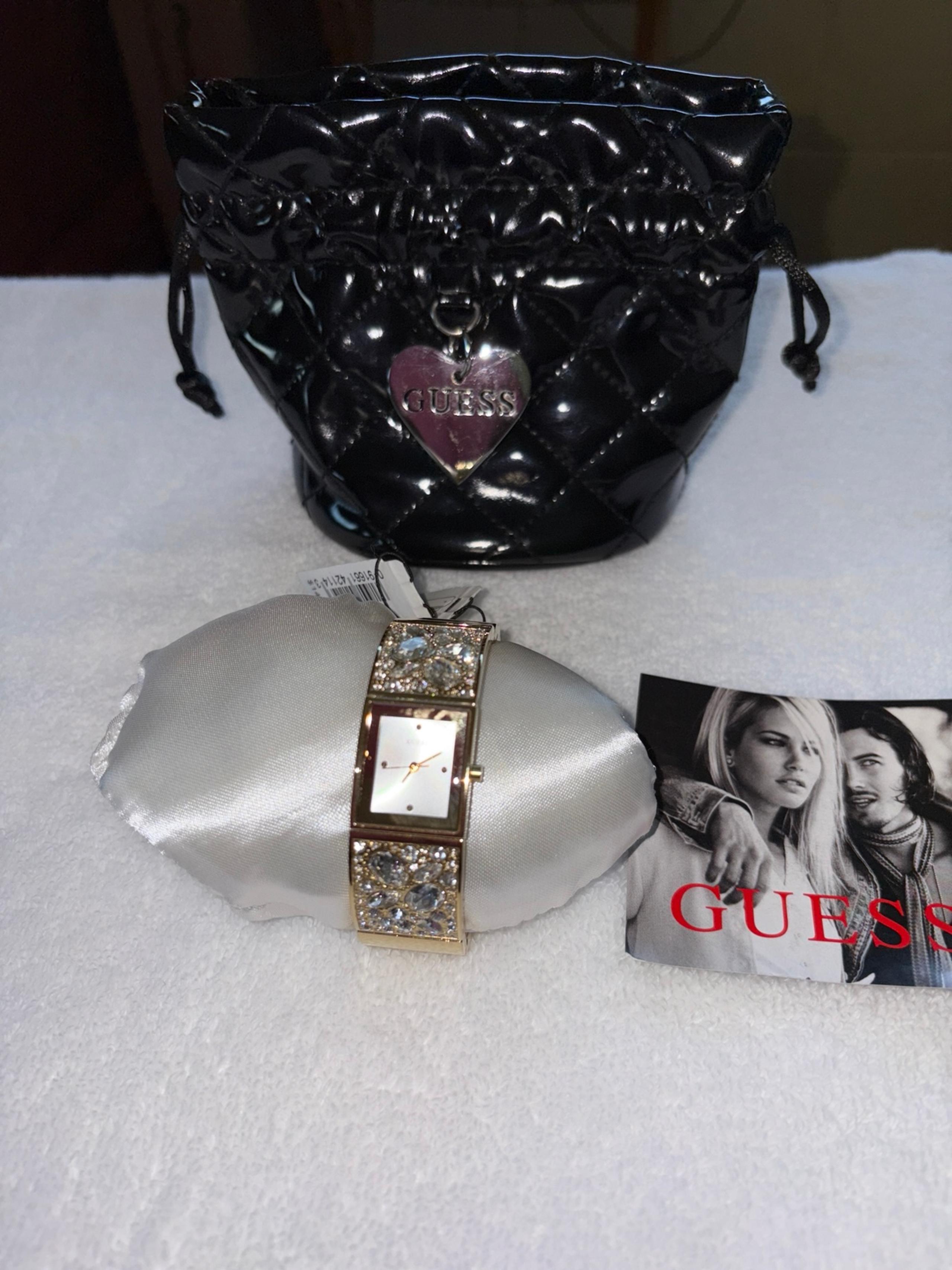 Guess Gold-tone Crushed Ice Ladies Watch (Needs Battery)