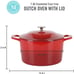 Martha Stewart 7-Quart Enamel on Cast Iron Dutch Oven (Red Ombre)