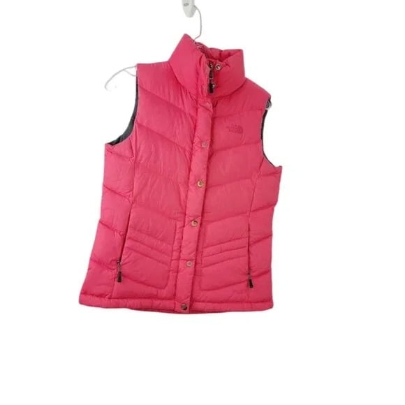 The North Face Women's Pink Sleeveless Padded Winter Puffer Vest Size S
