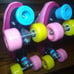 Candi Grl Roller Skates Sabina Hot Pink Teal Size 8 Candy Girl Derby U772PB