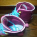 Candi Grl Roller Skates Sabina Hot Pink Teal Size 8 Candy Girl Derby U772PB