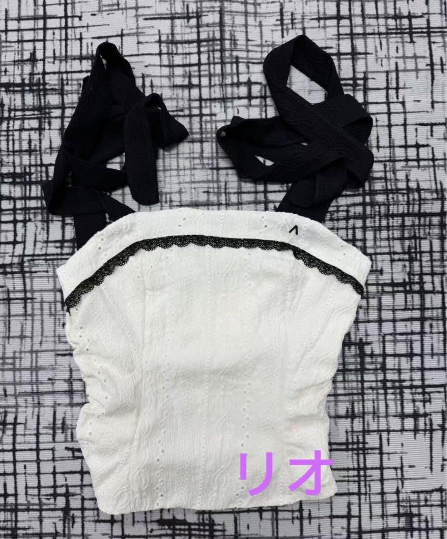 トップス andmary Samantha ribbon tops ivory andmary Samantha ribbon tops ivory