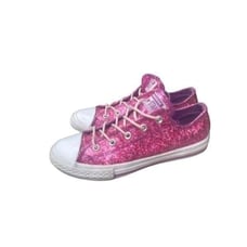 Barbie pink glitter low top Converse size 3