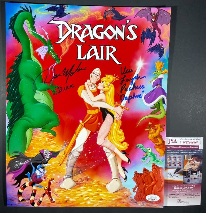 Dan Molina & Vera Pacheco Signed Dragon's Lair 11x14 Photo Autographed JSA COA