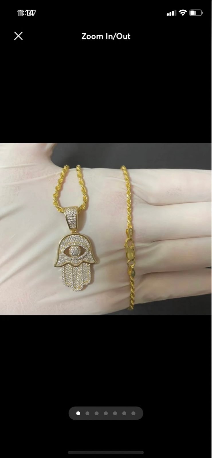 14k gold /925 hand hamsa Necklace