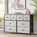 Wooden Top Sturdy Steel Frame Closet Storage Dresser for Living Room -s89z