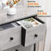 Wooden Top Sturdy Steel Frame Closet Storage Dresser for Living Room -s89z