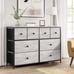 Wooden Top Sturdy Steel Frame Closet Storage Dresser for Living Room -s89z
