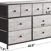 Wooden Top Sturdy Steel Frame Closet Storage Dresser for Living Room -s89z