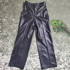 Zara Faux Leather Straight Leg Pants
