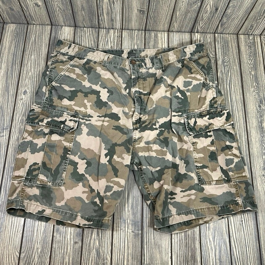 Levis Camouflage Cargo Shorts Cotton Men Sz 40 Vintage Gorpcore Classic Retro