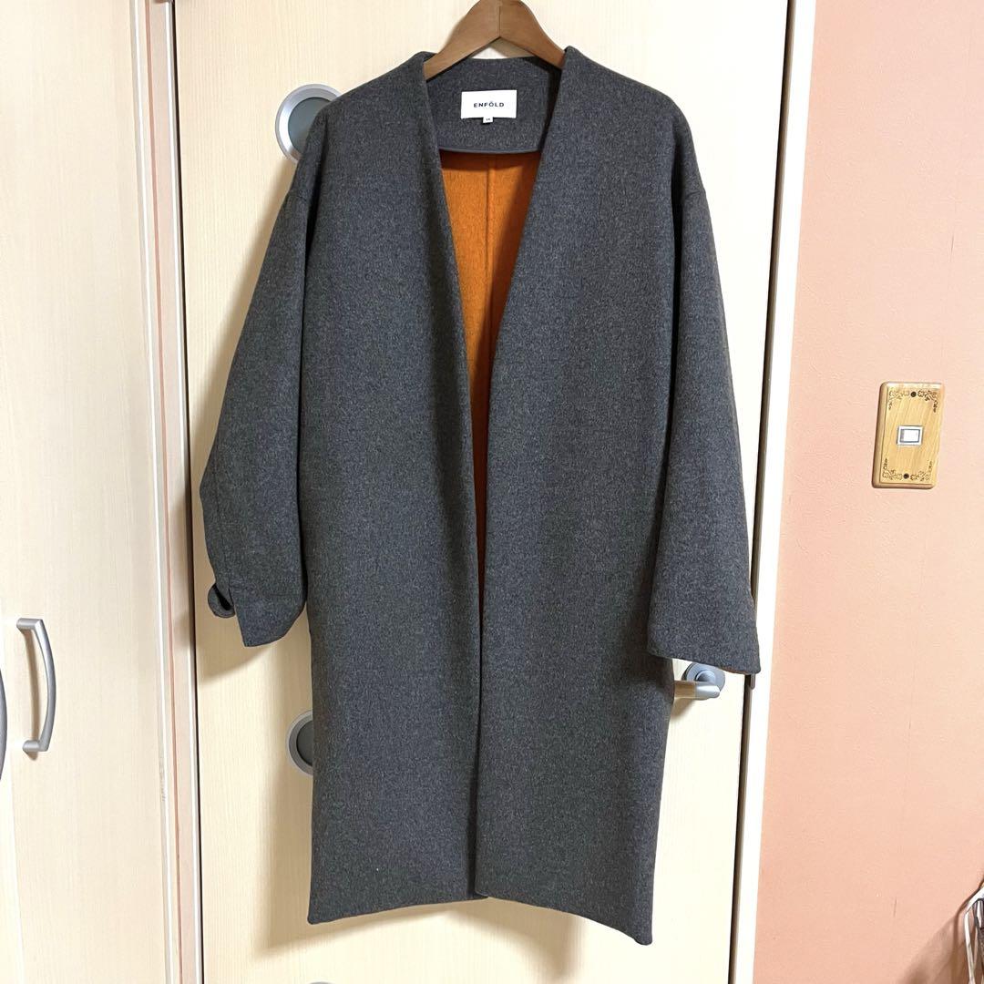 ENFOLD ジレ　38 ENFOLD Enfold Wool River No Collar Coat 38