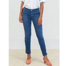 Closed • Francesca Moto Cargo Split Ankle Jeans Pants Worker Blue Sz 26