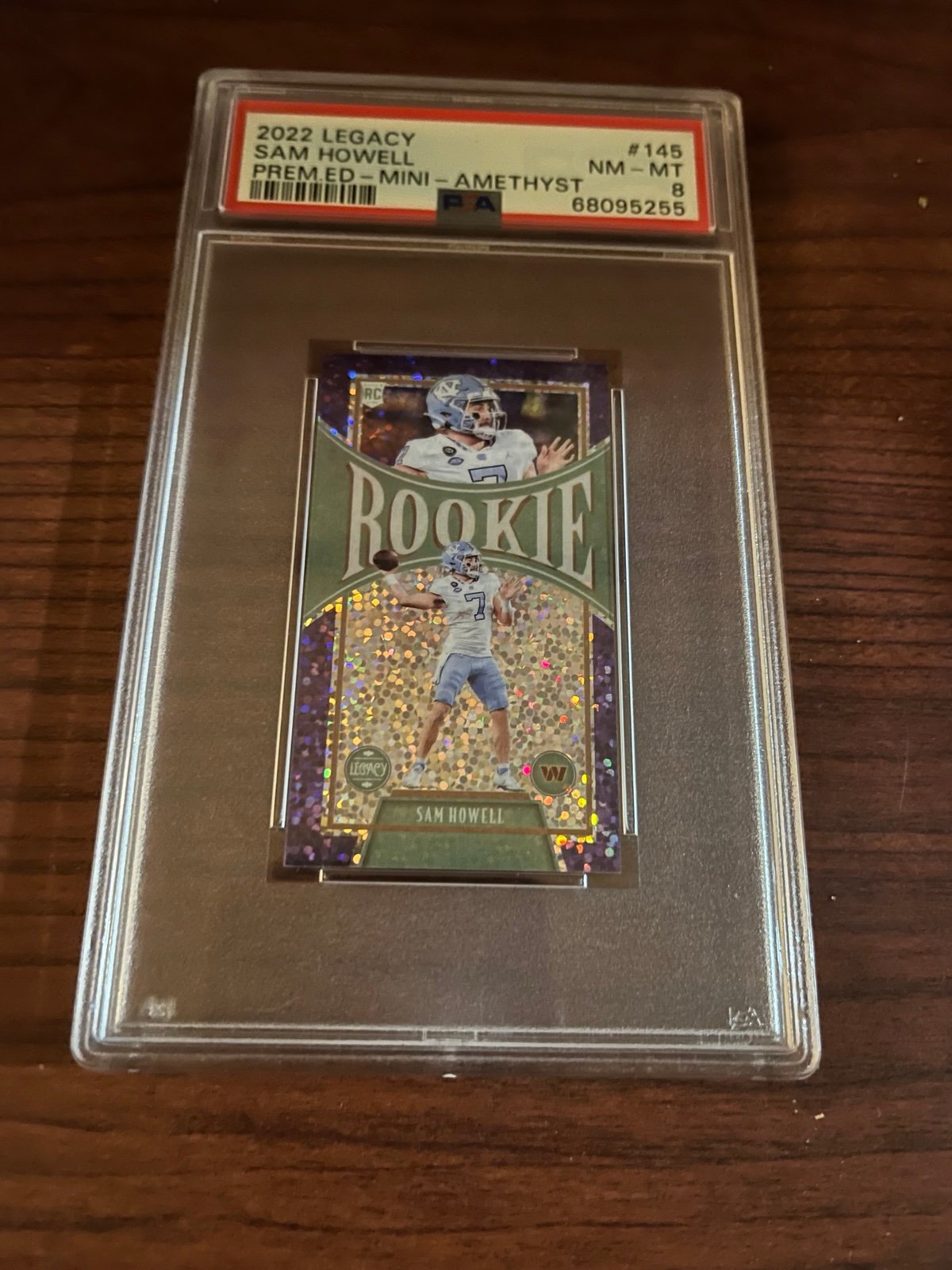 2022 Panini Legacy Premium Edition Mini Amethyst #145 Sam Howell /10 PSA 8