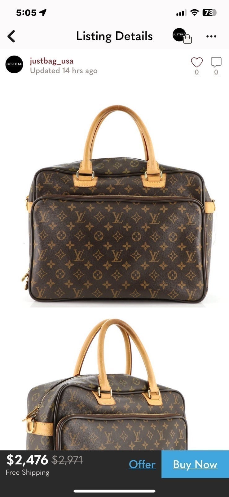 Louis Vuitton Icare Laptop Bag Monogram Canvas at 1stDibs