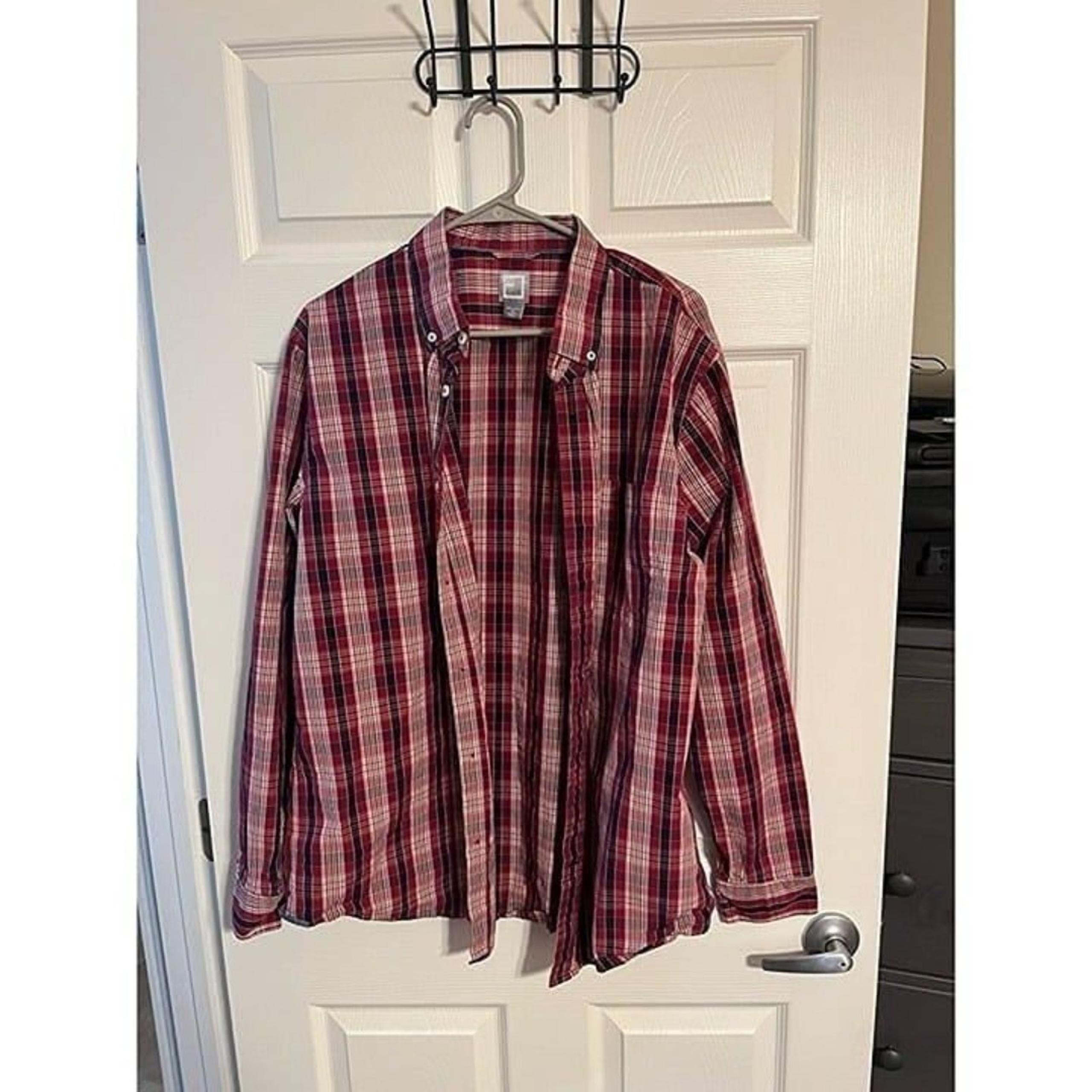 JCPenney jcp mens red button down shirt casual xl