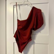 Free people intimately puff sleeve thong bodysuit