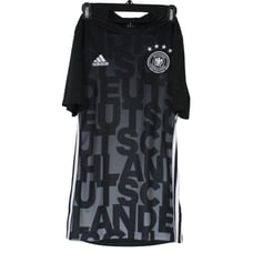 Adidas Deutscher Fussball-Bund Germany Black All Over Print Soccer Jersey S