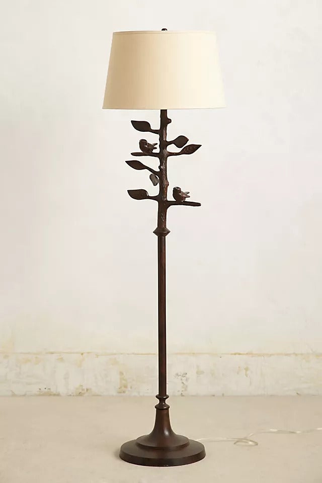Anthropologie Sibley Floor Lamp Perched Birds in Tree NEW Anthropologie Sibley Floor Lamp Perched Birds in Tree NEW