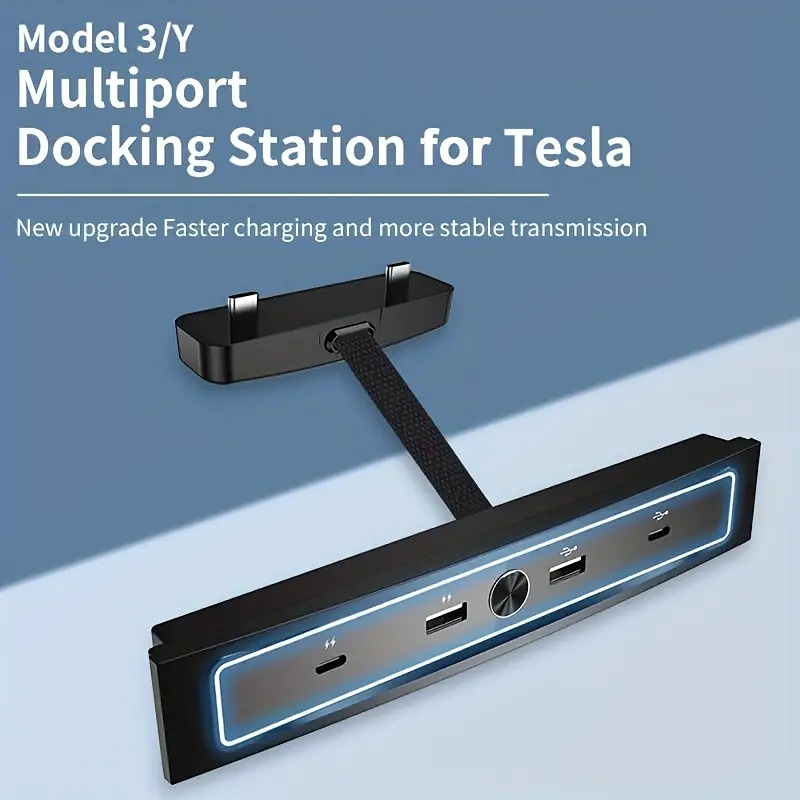Tesla Model 3/Y USB Hub Charging Station 4 in 1