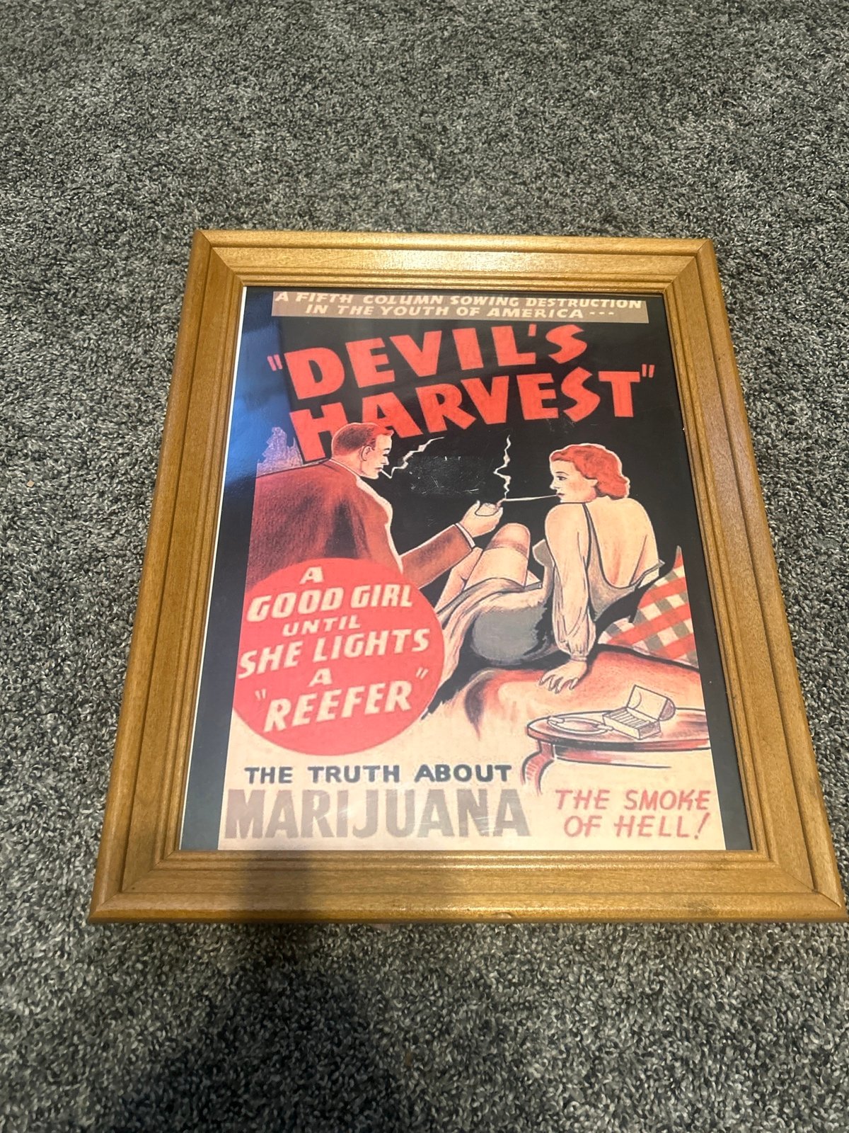 Vintage 70s anti-pot plaque