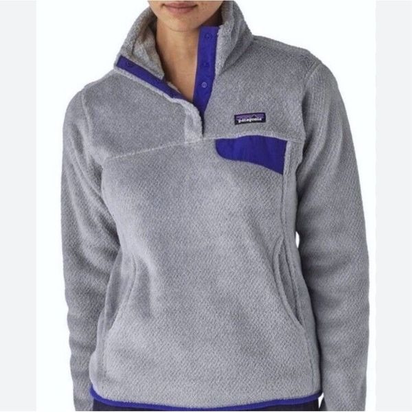 Patagonia purple & gray S re-tool snap gorpcore pullover