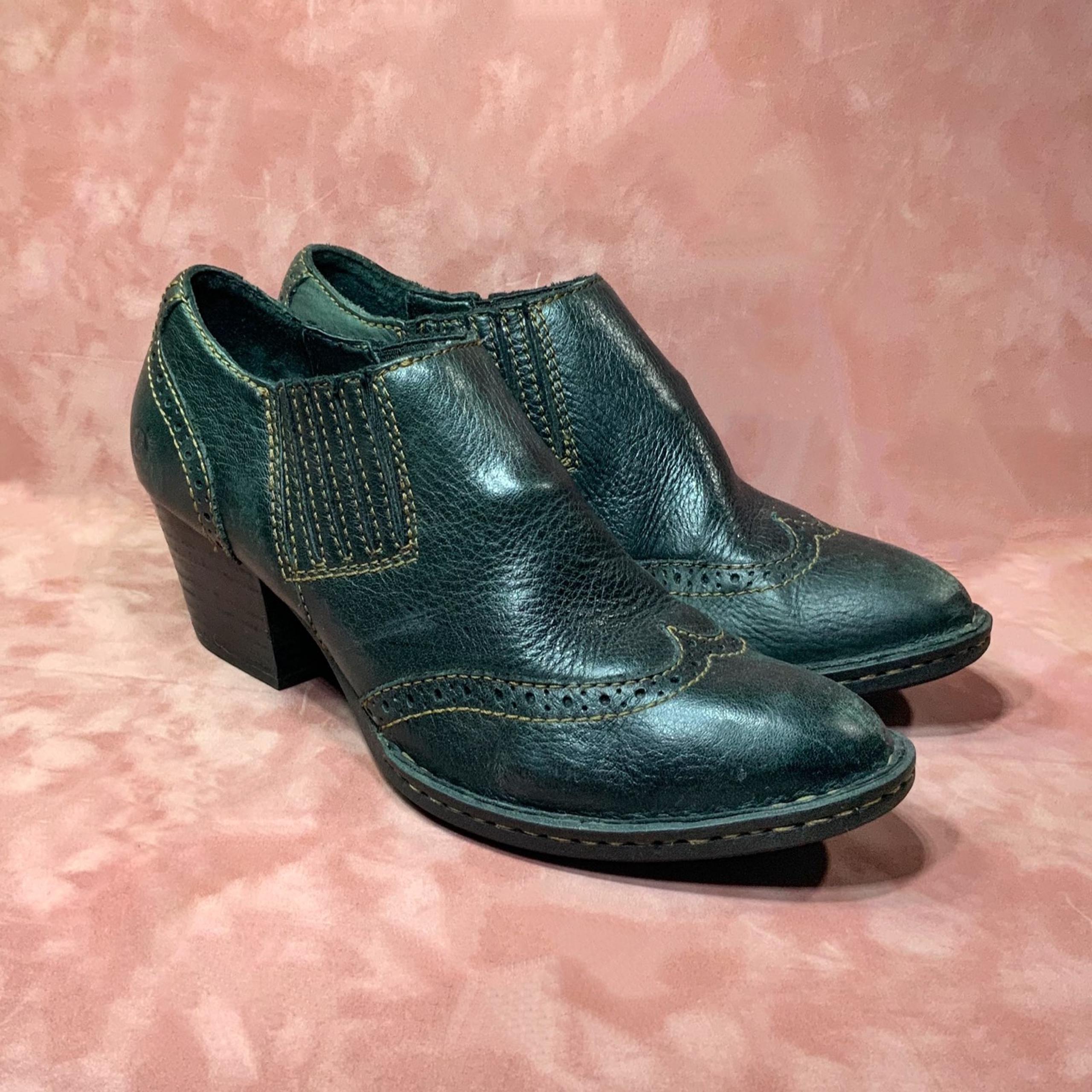 Born Women's Black Leather Heels/Clogs