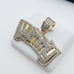 14K Gold Plated Cubic Zircon Pendant, EVBRS396