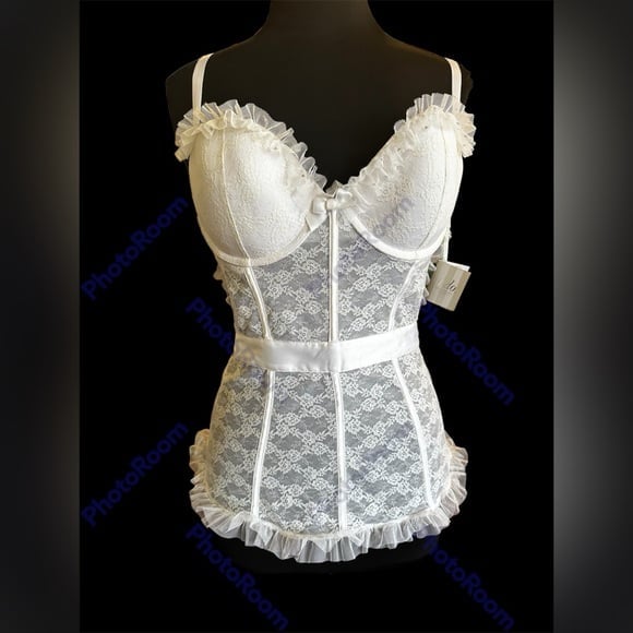NEW - NWT Vintage? Victoria's Secret I Do White French Maid Bridal Apron - 36C