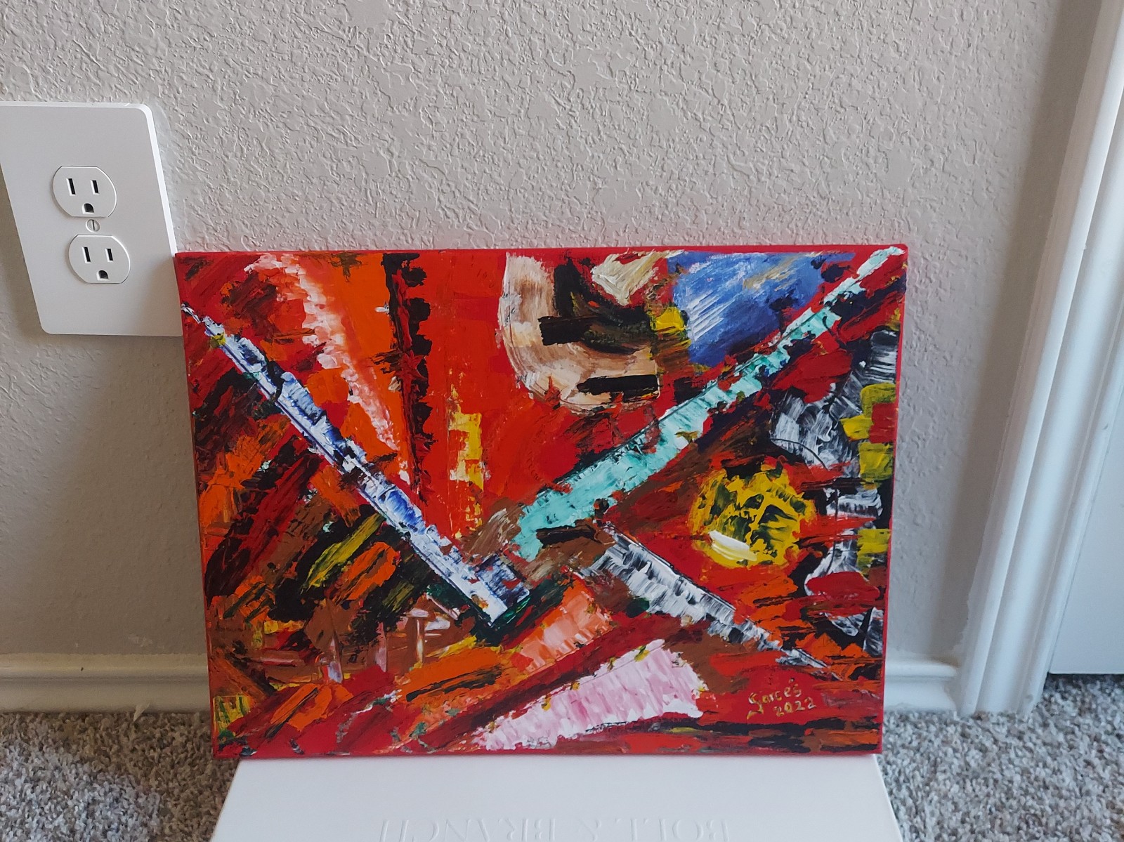 Oil Painting abstract 16 X 12 By Garces