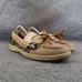 Sperry Shoes Womens 9 Slip On Boat Loafer Leather Leopard Top Sider Preppy Brown