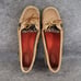 Sperry Shoes Womens 9 Slip On Boat Loafer Leather Leopard Top Sider Preppy Brown