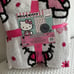Hello Kitty white with pink flower blanket