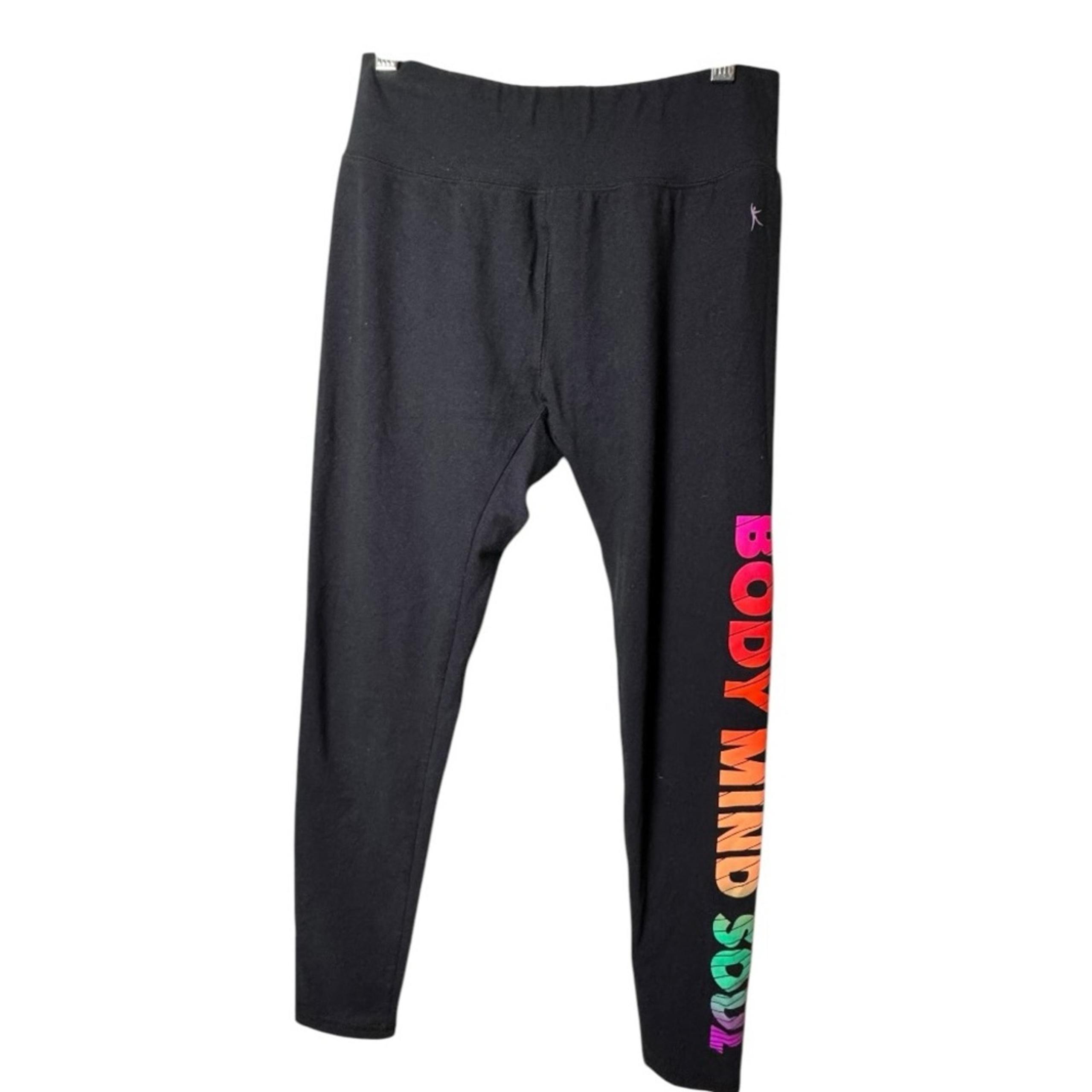 Dankskin Now Women’s Athletic Sporty Workout Graphic Style Leggings Sz S