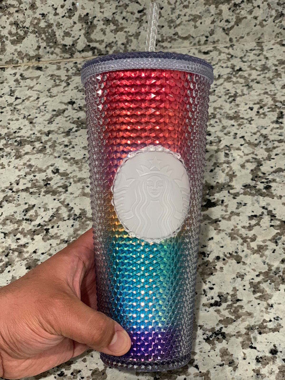 Starbucks rainbow stud tumbler
