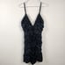 Retrofete Mini Black Ruched Dress Sleeveless V Neck Size XS? Sample