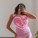 Labelrail x Pose & Repeat Halter Top w/ Giant Ruched Ruffle Heart Womens Size 14