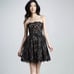Neiman Marcus x Target Robert Rodriguez black lace strapless skater Dress sz 14
